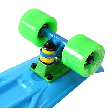 Скейтборд Y-SCOO Fishskateboard 22" винил 56,6х15 с сумкой Blue/Green 3