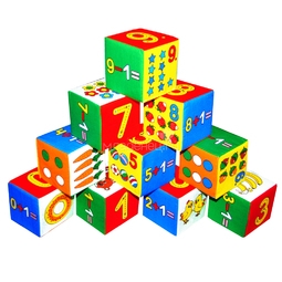 Набор Мякиши из 10 кубиков Умная математика