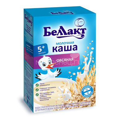 Каша БЕЛЛАКТ молочная быстрорастворимая 200 гр овсяная (с 5 мес) 0
