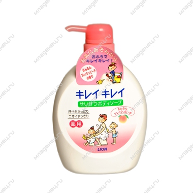 Мыло жидкое для тела Lion KireiKirei (с дезодорирующим эффектом,с ароматом персика) 580 мл 0