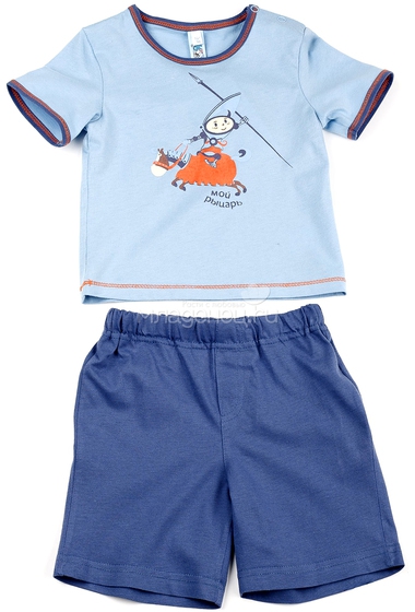 Комплект Veneya Венейя (футболка+шорты) для мальчика, цвет голубой  0