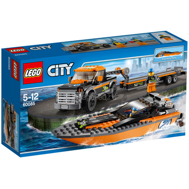 Конструктор LEGO City 60085 Внедорожник 4x4 с гоночным катером 0
