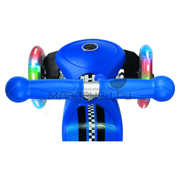 Самокат Globber Primo Fantasy с 3 светящимися колесами Racing Navy Blue