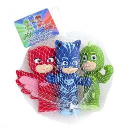 Игровой набор для ванной Герои в масках Аллет, Гекко и Кэтбой, пластизоль