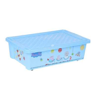 Ящик для хранения игрушек Little Angel X-Box Свинка Пеппа 30л голубой 0