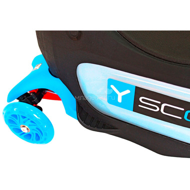 Каталка-самокат 3в1 Y-SCOO Mini Jump&Go со светящими колесами Aqua 8