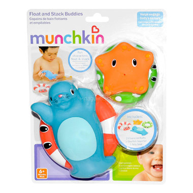 Игрушка для ванны Munchkin Весёлые приятели со спасательными кругами от 6 мес. 0