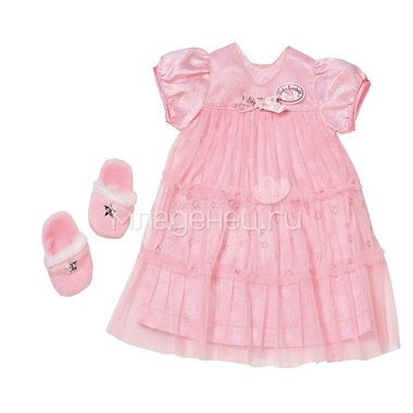Одежда для кукол Zapf Creation Baby Annabell Спокойной ночи: платье и тапочки для куклы 46 см 0