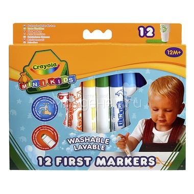 Фломастеры Crayola Для малышей, 12 цветов 1