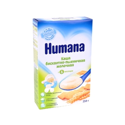 Каша Humana молочная 250 гр Бисквитно-пшеничная (с 6 мес)
