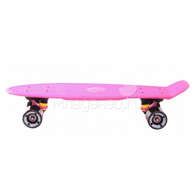 Скейтборд Y-SCOO Fishskateboard 22" винил 56,6х15 с сумкой Pink/Black 2