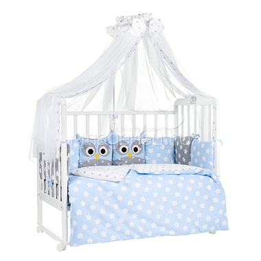 Комплект в кроватку Sweet Baby Uccellino 7 предметов Blu Голубой 0