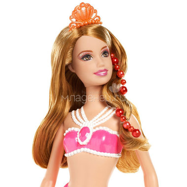 Кукла Barbie Русалки подружки с аксессуарами Серия Жемчужная принцесса С красным хвостом 1