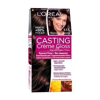 Крем-Краска для волос L'Oreal Сasting Creme Gloss Морозный шоколад (тон 515) 0