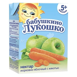 Нектар Бабушкино лукошко 200 мл (тетрапак) Морковь яблоко (с 5 мес)