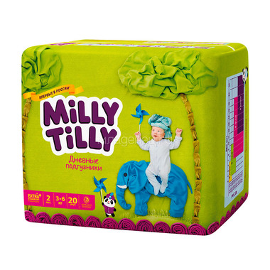 Подгузники Milly Tilly дневные Mini 3-6 кг (20 шт) Размер 2 0