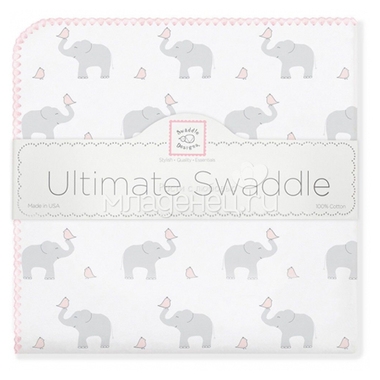 Пеленка фланелевая SwaddleDesigns PP Elephants/Chicks 0
