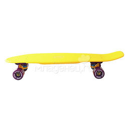 Скейтборд Y-SCOO Big Fishskateboard 27" винил 68,6х19 с сумкой Yellow/Dark Purple