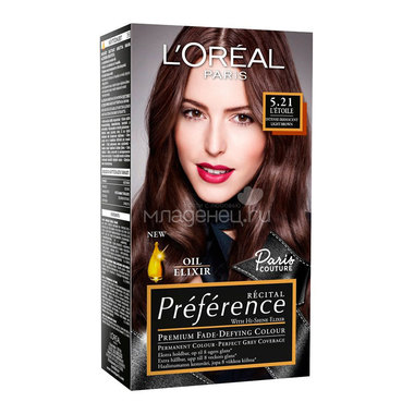 Краска для волос L'Oreal Preference нотр-дам (тон 5.21) 0