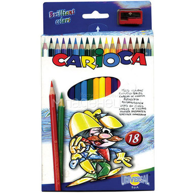 Набор карандашей цветных CARIOCA 18 цветов и точилка 0