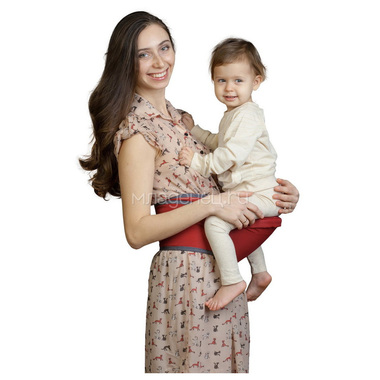 Хипсит Чудо-Чадо Пояс для ношения ребенка с 6 мес до 3 лет бордовый 2