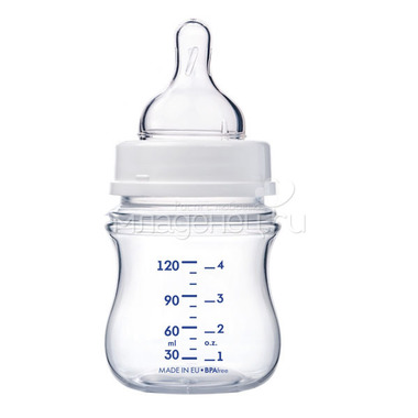 Бутылочка Canpol Babies с широким горлышком 120 мл (с 0 мес) белая 1