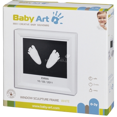 Рамочка Baby Art Sculpture Frame Белая с черным 2