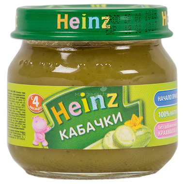 Пюре Heinz овощное 80 гр Кабачки (с 4 мес) 0