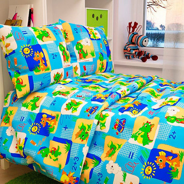 Комплект постельного белья детский Letto в кроватку с простыней на резинке BGR-19 0