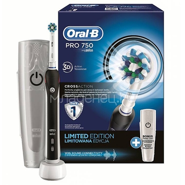 Зубная щетка электрическая Oral-B PRO 750 Cross Action черная 0