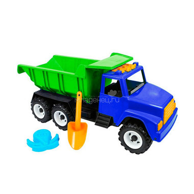 Автомобиль RT ОР184 Интер BIG Цветной лопата и пасочка Синий с зеленым 0