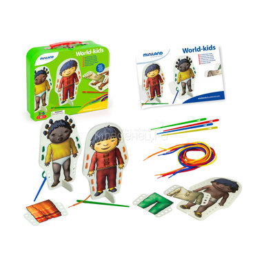 Обучающая игра со шнуровкой Miniland Дети мира 1