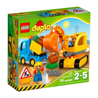 Конструктор LEGO Duplo 10812 Грузовик и гусеничный экскаватор 0