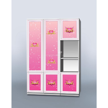 Шкаф Кроватка5 с дверками Принцесса 2
