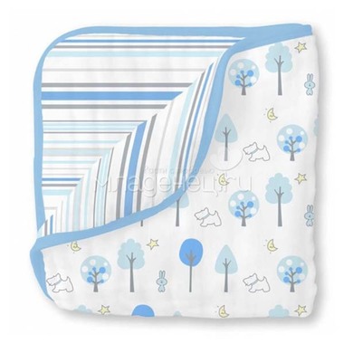 Одеяло муслиновое SwaddleDesigns Luxe Muslin Blue Forest 0