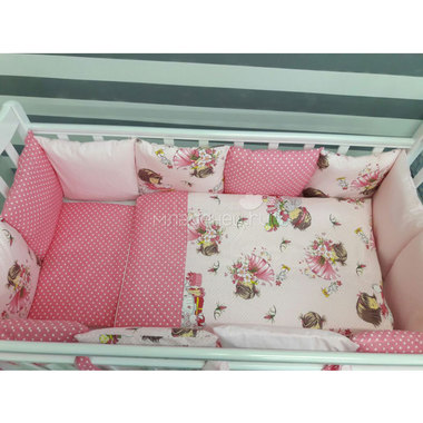 Комплект в кроватку ByTwinz с бортиками-подушками Шанталь 1
