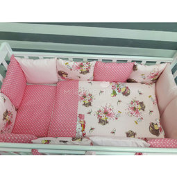 Комплект в кроватку ByTwinz с бортиками-подушками Шанталь