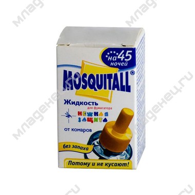 Жидкость для электрофумигатора Mosquitall Нежная защита от комаров 30 мл (без запаха) 0