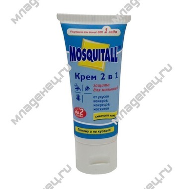 Крем от комаров Mosquitall Нежная защита 2в1 с 1 года 30 мл 0