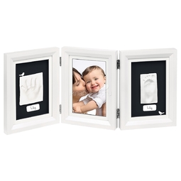 Рамочка Baby Art Double Print Frame (тройная) Белая (подложка черная)