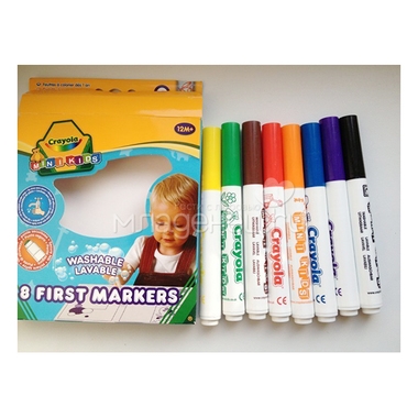 Фломастеры Crayola Для малышей, цветные, смывающиеся 1