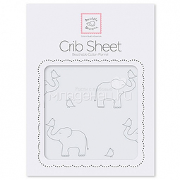 Простынь SwaddleDesigns Fitted Crib Sheet SB Sterling Deco Elephants