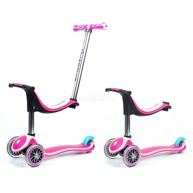Самокат Y-Scoo Globber My free Seat 4 in 1 Pink 0