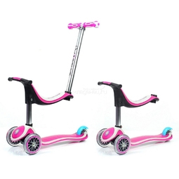 Самокат Y-Scoo Globber My free Seat 4 in 1 Pink