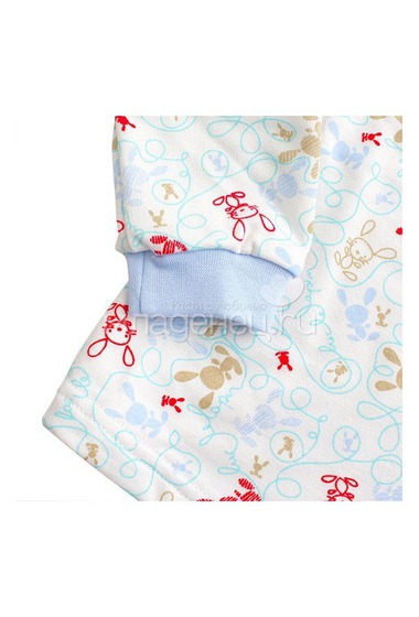 Пижама Idea Kids кофточка длинный рукав V-образный вырез, штанишки без манжета, футер, Ассорти  1