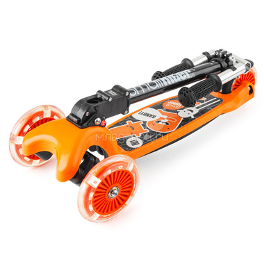 Самокат Small Rider Randy Flash складной со светящимися колесами Оранжевый 1