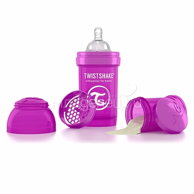 Бутылочка Twistshake 180 мл Антиколиковая (с 0 мес) фиолетовая 2