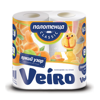 Полотенца бумажные Veiro Classic (2 слоя) 2 шт 0
