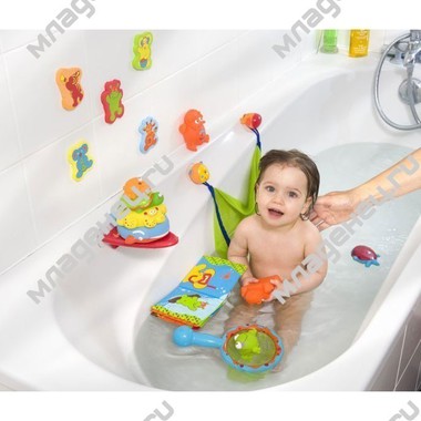 Игрушка для купания Baby Moov 1 книжка, 3 игрушки, сетка для хранения, картинки 1