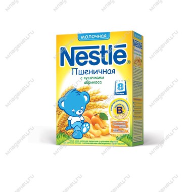 Каша Nestle молочная 250 гр Пшеничная с кусочками абрикосов (с 8 мес) 0